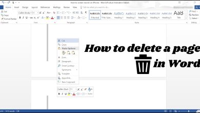 How to delete a page in Word